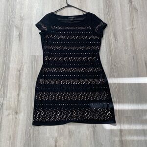 White House black market t-shirt dress with metal jewels